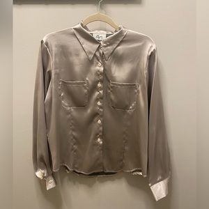 Vintage Silk Blouse - Size Large